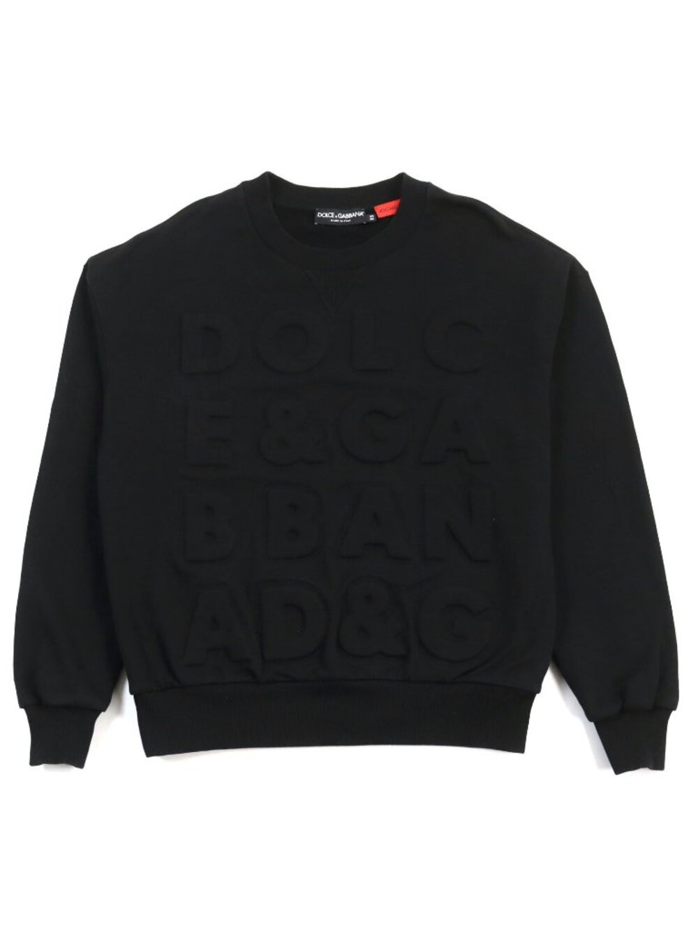 Dolce & Gabbana Dgmillennials Cotton Black Tag Logo Sweatshirt